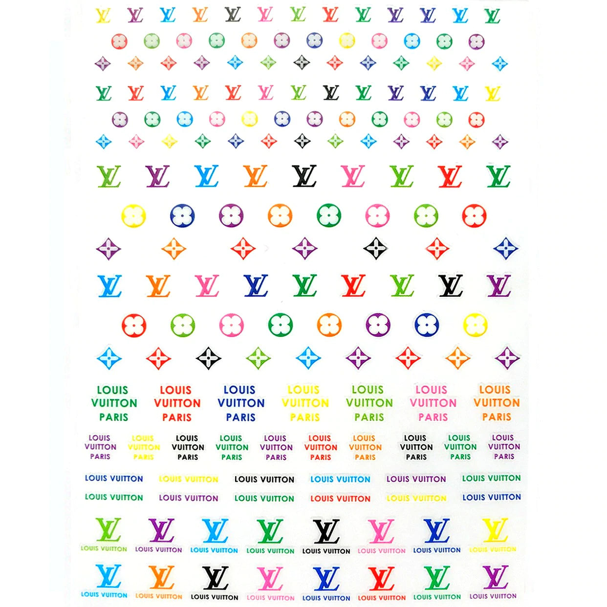 LV Colorful 2  Designer Stickers – Gemini Cosmetics